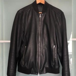 AllSaints Leather Bomber Jacket